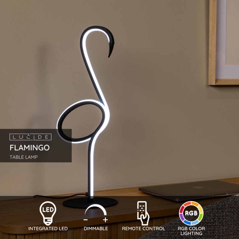Lucide FLAMINGO - Table lamp - LED Dim. - Rgb - Multicolor